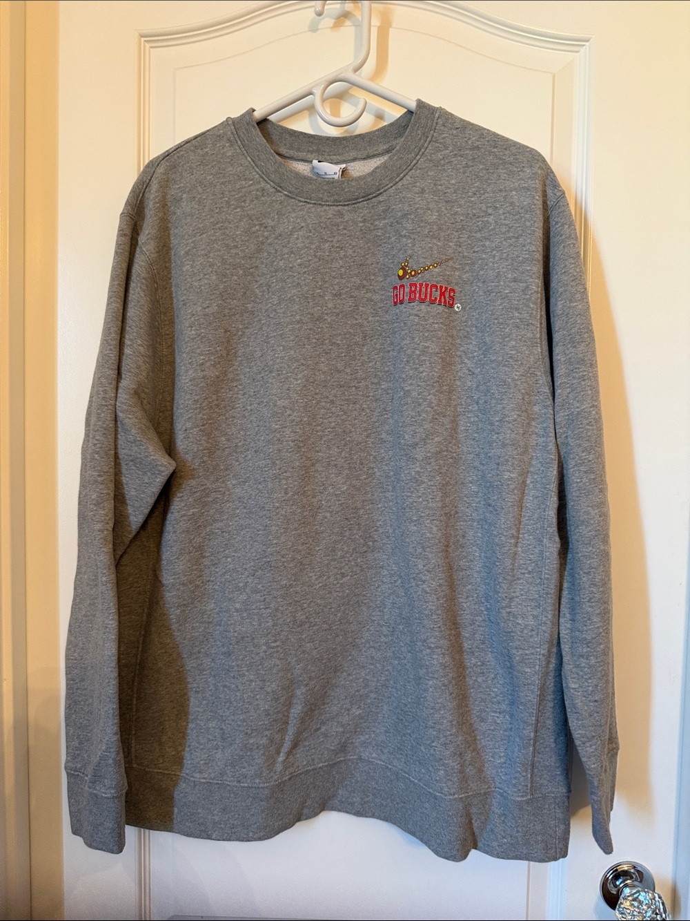 Nike Gray 'Go Bucks' Crewneck Sweatshirt